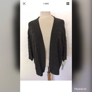 New Liz Claiborne Career Gray Shrug Sweater XL
